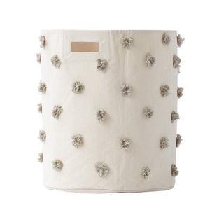 Pom Pom hamper charcoal color